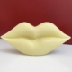 Lippen van keramiek in matgeel