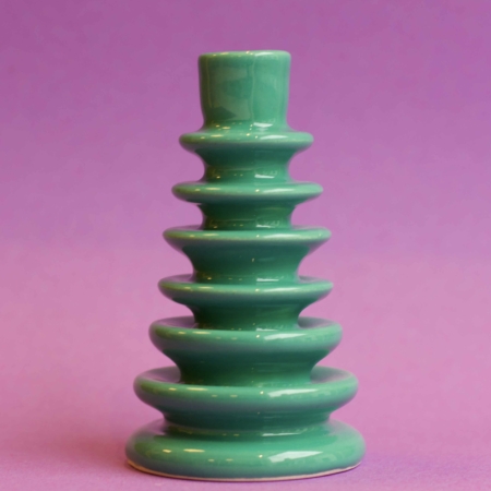 groene schijfkandelaar keramiek