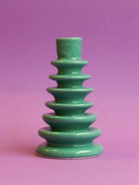 groene schijfkandelaar keramiek