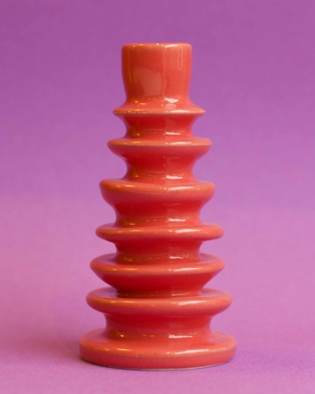 schijfkandelaar coral red #2