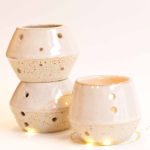 waxinelichthoudertje van keramiek